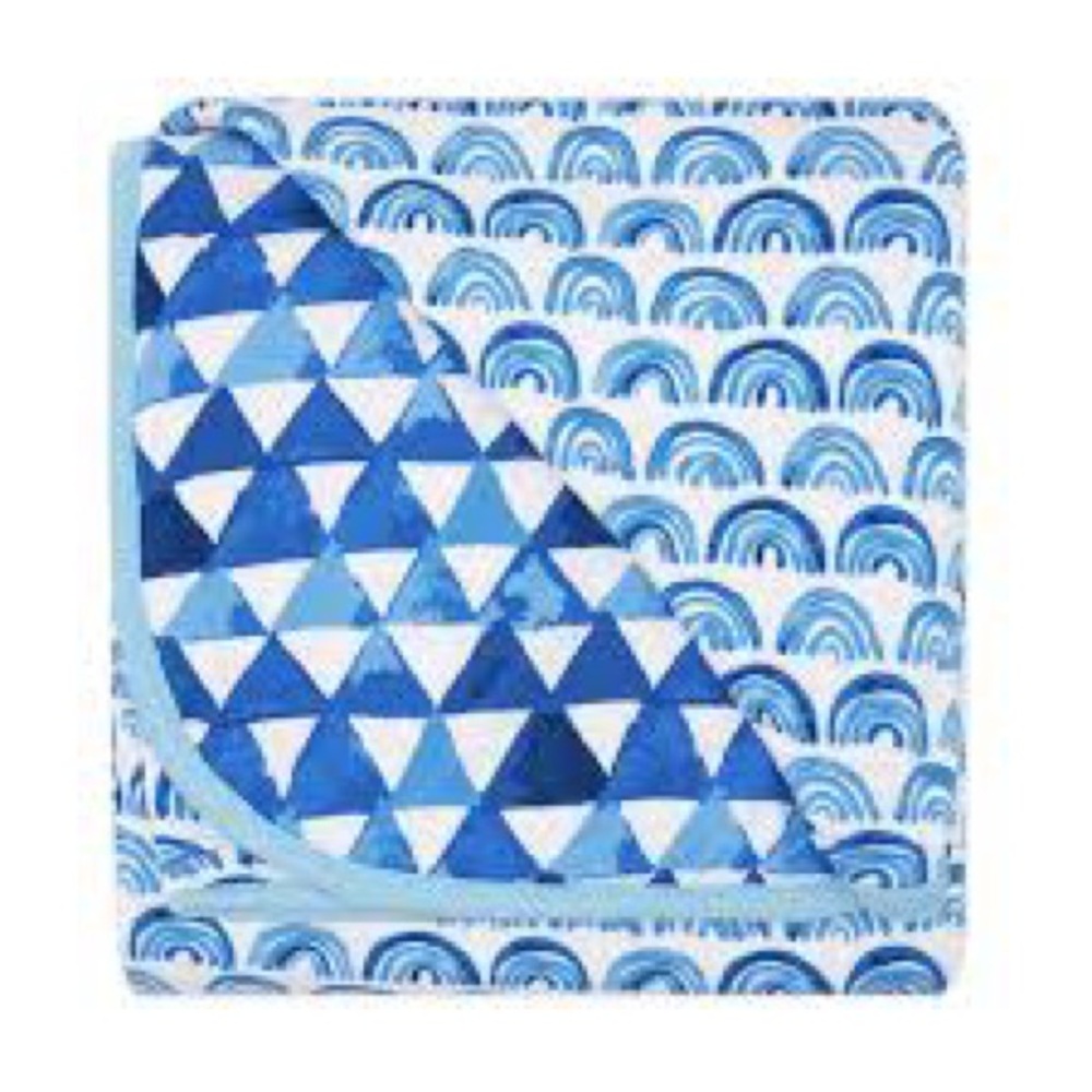 Little Sleepies Cloud Blanket Blue Rainbows